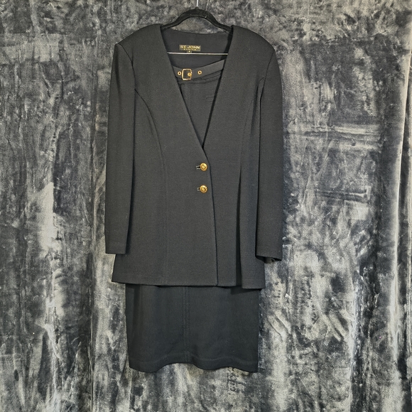 St. John Sport by Marie Gray Black Dress Set